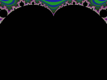 The Mandelbrot Set centered at (0, 0i) - click for larger version
